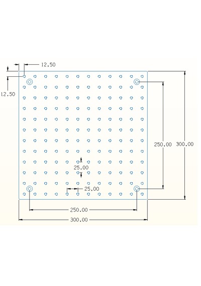 Optik Breadboard 300 x 300 x 12 MM