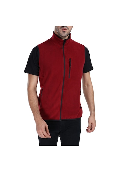 Ghassy Co. Erkek Çok Cepli Koyu Haki Polar Yelek 538711625