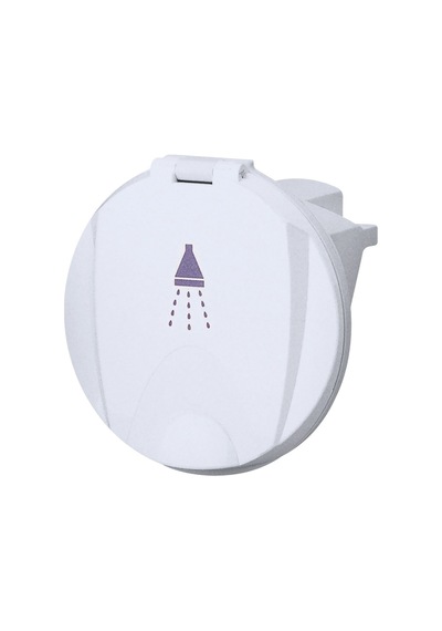 Case For Shower Head. Round. W/Lid. White