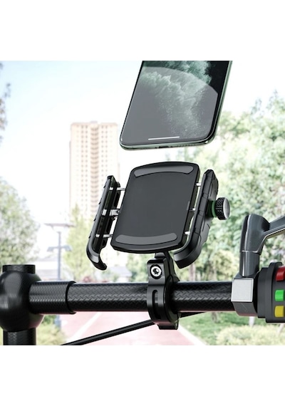 2 İn 1 Ayna Ve Gidon Bağlantılı Motorsiklet Telefon Tutucu Bisiklet Atv Telefon Tutacağı
