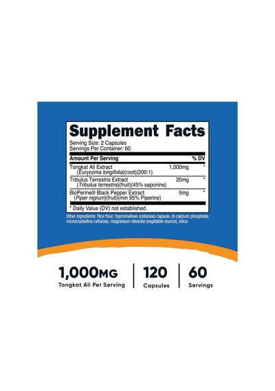 Nutricost Tongkat Ali Tribulus Mix 1000 Mg 120 Capsules Nutricost Tongkat Ali Tribulus Mix 1000 Mg 120 Capsules