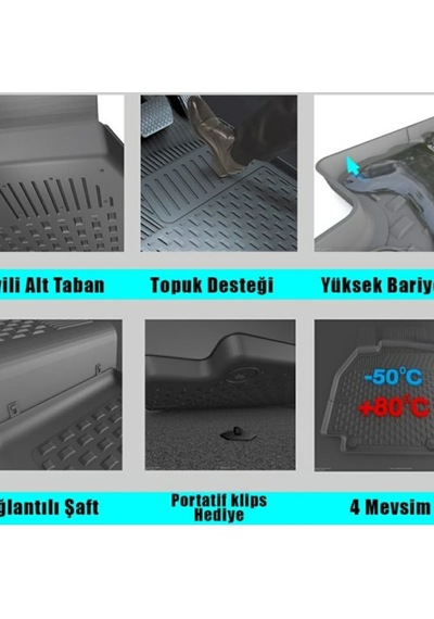 Ford Connect 2002 - 2013 Sahler 4,5D Araca Özel Havuzlu Paspas