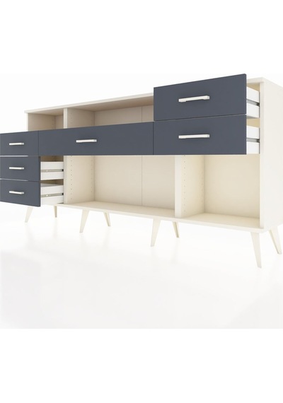 Arges Konsol 2 Raflı 6 Çekmeceli 176x30x83 Aytaşı-çam/antrasit Çam/antrasit Arges Konsol 2 Raflı 6 Çekmeceli 176x30x83 Aytaşı-çam/antrasit Çam/antrasit