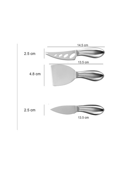 Zhlhome Inox Peynir Bıçağı Seti Tereyağı Bıçağı Kahvaltı Seti Profesyonel Tasarım Gümüş