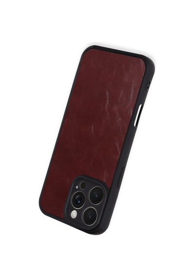Apple İphone 16 Pro Max Kılıf Aras Deri Kapak - Bordo 0.2M-Çok Renkli