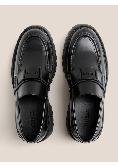 Guess Gorizia Erkek Siyah Deri Makosen Fmtgorlea14-black Siyah