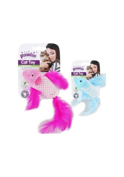 Pawise 9 CM Catnipli Peluş Balık Kedi Oyuncağı Çok Renkli