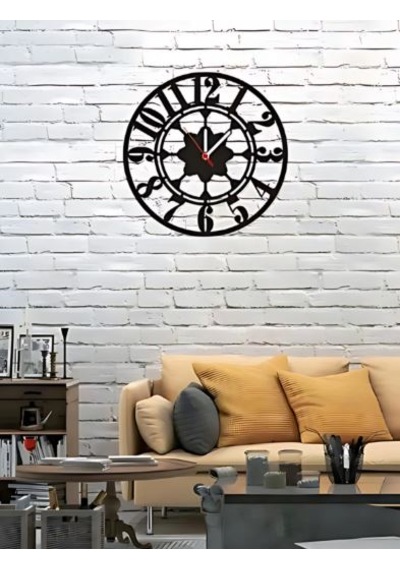 Duvar Saati Ev Ofis Dekorasyonu Modern Siyah