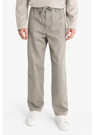 Defacto Beli Bağcıklı Wide Leg Pantolon F6131ax25augr169 Gri