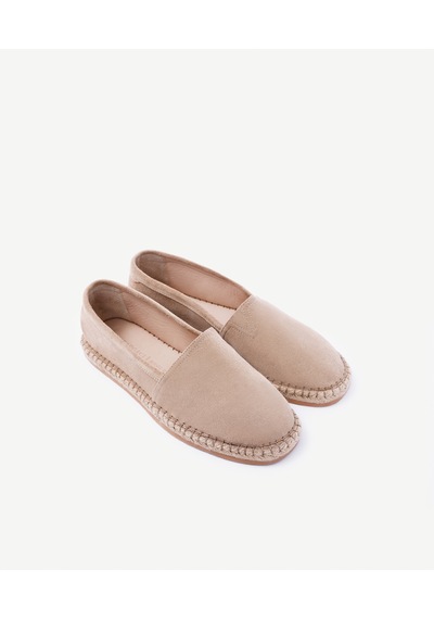 Yargıcı Jüt Tabanlı Deri Espadril 25yeay4015x 017 Bej
