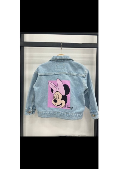 Cinarium Kız Çocuk Minnie Kot Ceket Mavi