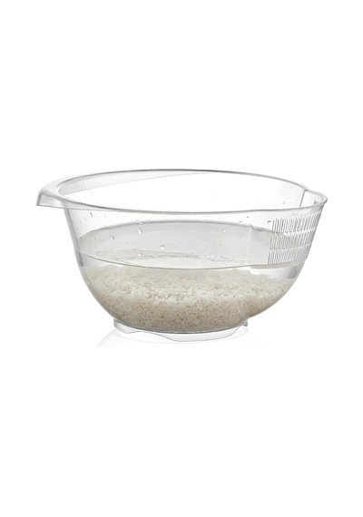 Hobby Life 3.5 Litre Şeffaf Pirinç Süzgeci Islatma Ve Yıkama Hazneli, Tane Kaybını Önleyen Akıllı Bakliyat Yıkama Kabı