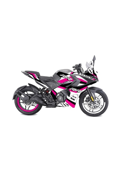 Bajaj Rs200 Rr Model Tasarım Motosiklet Sticker Etiket Modeli Pembe - Siyah