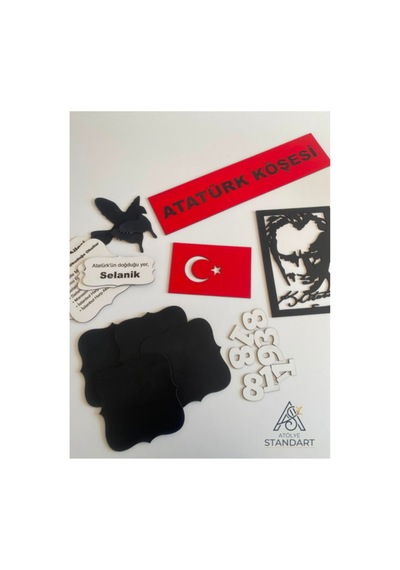 Atatürk Köşesi Ahşap Ve Modüler - Okul Ve Sınıflar İçin. 75 X 100