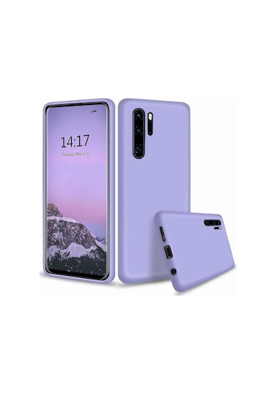 Huawei P30 Pro Uyumlu Silikon Kılıf - Pastel Renk Tonu Kamera Korumalı Esnek Kapak - Lila Lila