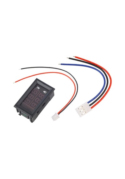Symbee Dijital Voltmetre Ampermetre - 0-100v 10a Çift Gösterge Led Ekran