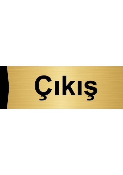 Stüdyo 5x20cm Altın Renk Metal Yönlendirme Levhası