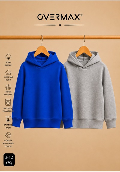 Overmax Çocuk 2 Li Sweatshirt Takımı 3-12 Yaş Saks Mavi-gri - 917353073 Saks Mavi-gri Overmax Çocuk 2 Li Sweatshirt Takımı 3-12 Yaş Saks Mavi-gri - 917353073 Saks Mavi-gri