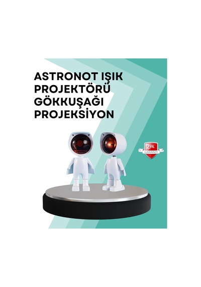 360 Ayarlanabilir Başlıklı Astronot Gece Lambası Çok Renkli 54459525