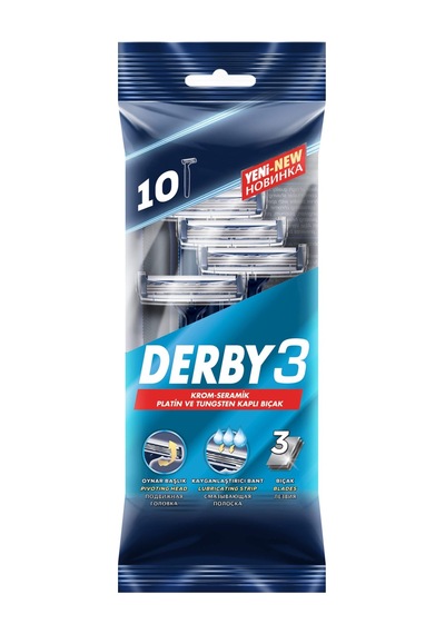 3 Adet Derby Tıraş Bıçağı 3 10'lu