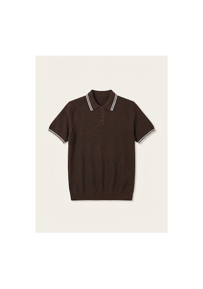 Defacto %100 Pamuk Polo Tişört G3307ax26smbn339 Kahve-bn339