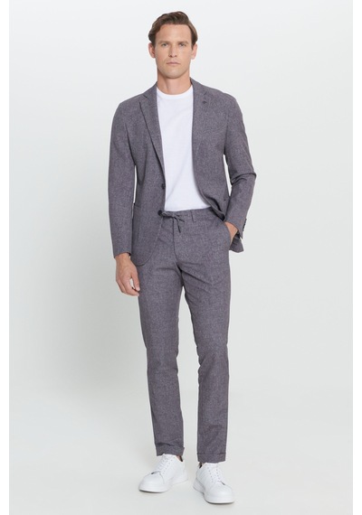AC&Co / Altınyıldız Classics Erkek Siyah-füme Slim Fit Dar Kesim Mono Yaka Seyahat Çantalı Desenli Takım Elbise Siyah - Füme AC&Co / Altınyıldız Classics Erkek Siyah-füme Slim Fit Dar Kesim Mono Yaka Seyahat Çantalı Desenli Takım Elbise Siyah - Füme