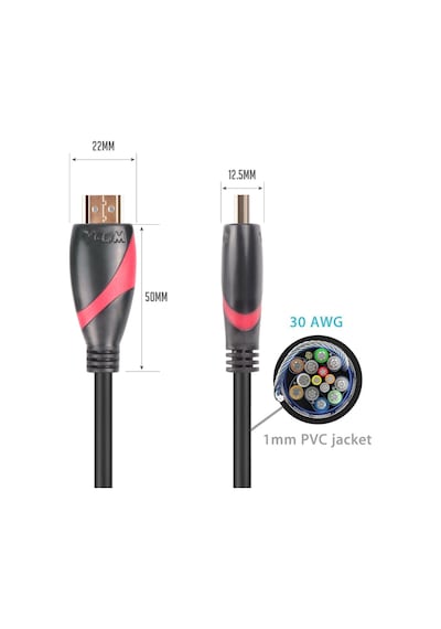 Vcom Cg525-R-15.0 Siyah 15Mt 1.4V Hdmi-M-Hdmi- M Kablo