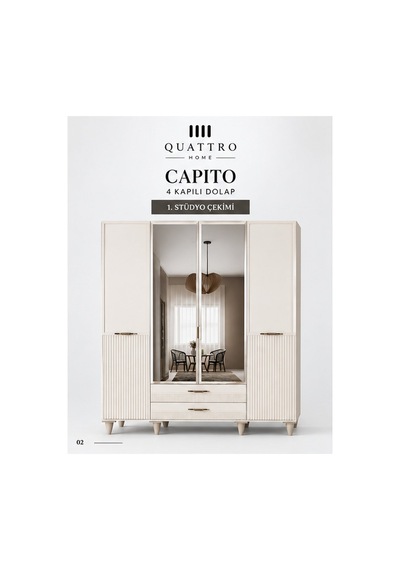 Capıto 4 Lü Dolap Beyaz