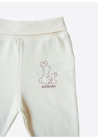 Kitikate Organik New Basic Patiksiz Pantolon Natural Krem