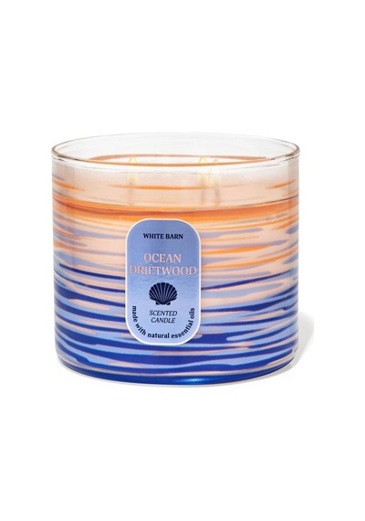 Bath & Body Works Ocean Driftwood Büyük Mum 411 G Çok Renkli