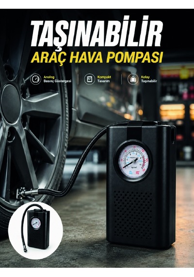Otomobil Bisiklet Ve Motosiklet İçin Taşınabilir Lastik Hava Pompası Akıllı Saat