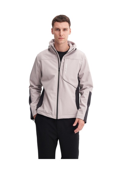 Cazador Erkek Slim Fit Softshell Outdoor Kumaş Mont Gri