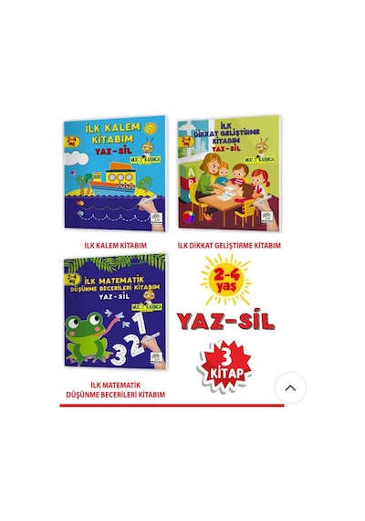 2-4 Yaş Evde Etkinlik Seti – Yaz-Sil Kitaplar Yükselen Zeka