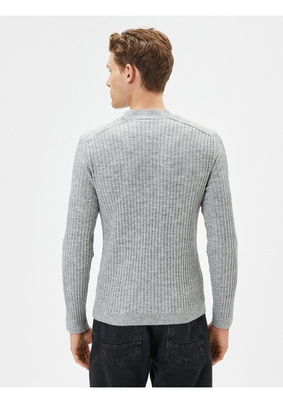 Koton Yarım Balıkçı Yaka Kazak Slim Fit Triko Uzun Kollu Gri 4wam70121ht 4WAM70121HT031 Gri