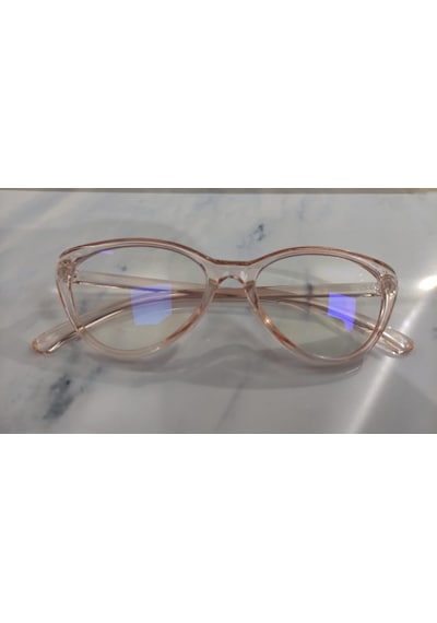 Vivera Pudra C02 Kadın Mavi Işık Korumalı Ekran Cat Eyes Gözlüğü