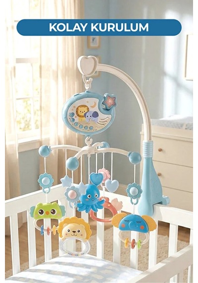 Ucuzuna Bak Işıklı Müzikli Bebek Dönencesi Mavi