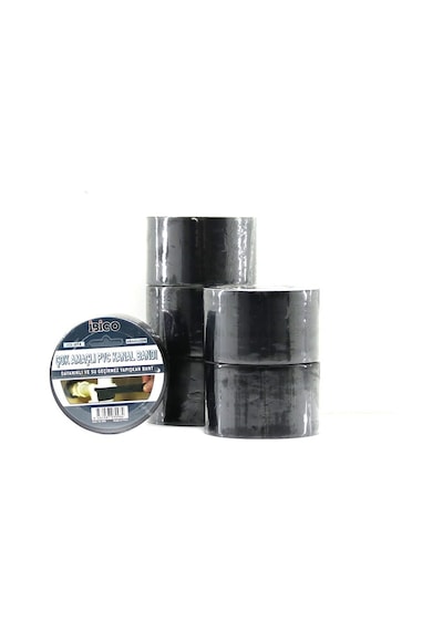 İbico İ13-098 Çok Amaçlı Pvc Kanal Bandı 48 Mm X 20 M - Siyah Su Geçirmez- 6'li Paket
