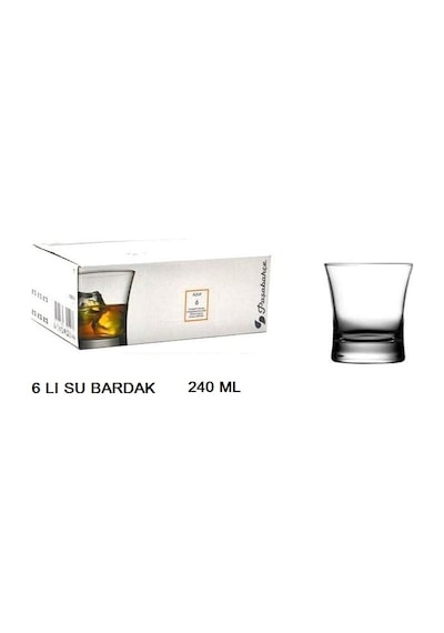 Paşabahçe Su Bardak 240 ML Azur Model 6'lı