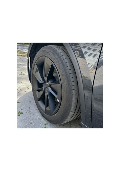 Red Lion Parts Tesla Model Y Juniper 2025+ Uyumlu 19 İnç Uberturbine New Star Stil Jant Kapağı Seti - Siyah-koyu Gri 4 Adet