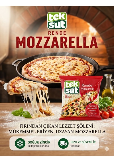 Teksüt Rende Mozarella 200 Gr