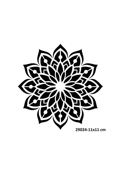 Airbrush Tattoo Sanatsal Mandala Stencil Süsleme Ve Boyama Kalıbı