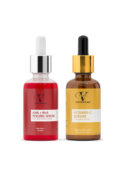 Vitanova Aha-Bha Peeling Serum 30 ML + Vitamin C Serum 30 ML