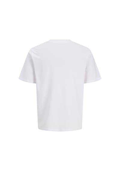 Jack & Jones Erkek Gögüs Logo Baskili Tisört- Dust - 12297849 Beyaz