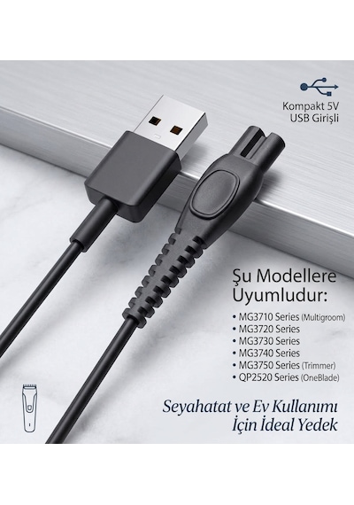 Philips Mg3720 Uyumlu Şarj Kablosu