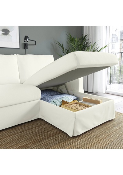Ikea Beyaz Lüks Kanepe - Uzanma Koltuklu 3'lü Kanepe
