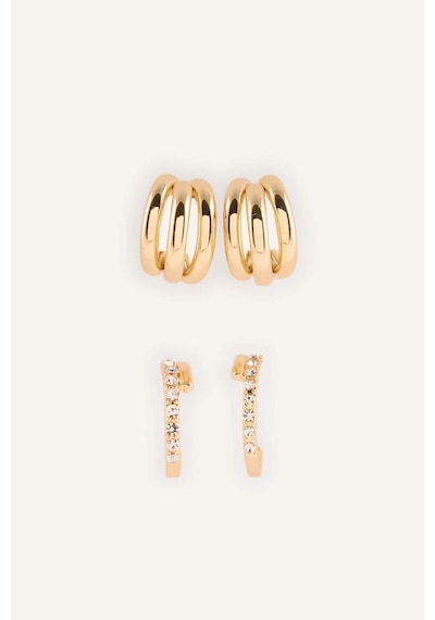 Defacto Kadın 2li Küpe H3598axnsgd1 Gold