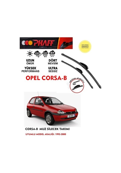 Opel Corsa B Silecek Takımı 19997 Model Araca Özel Aparat