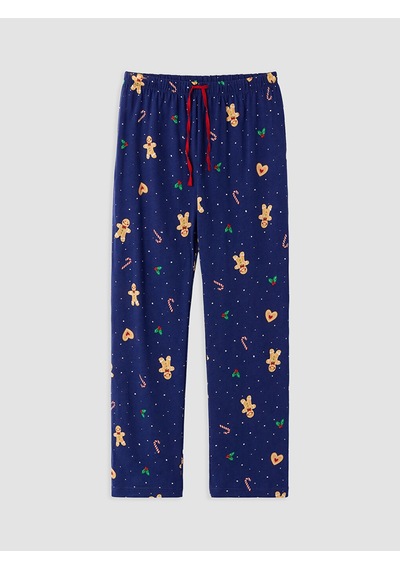 Lcw Dream Lacivert Gömlek Yaka Desenli Kadın Pijama Takımı
