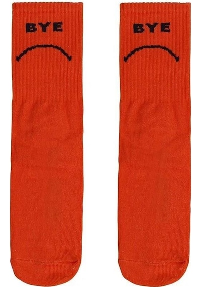 Bad Bear 22.02.02.004-c38 Bye Tall Unisex Çorap Turuncu