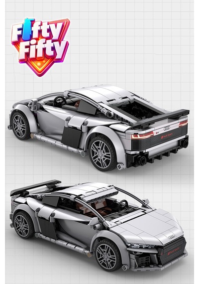 Cada Uzaktan Kumandalı 1: 14 Audi R8 Coupe 536 Parça Oyuncak Yapım Seti Blok Araba -ffcada-c57012w